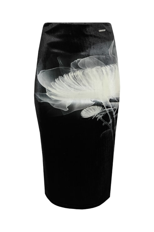 Straight Velvet Skirt