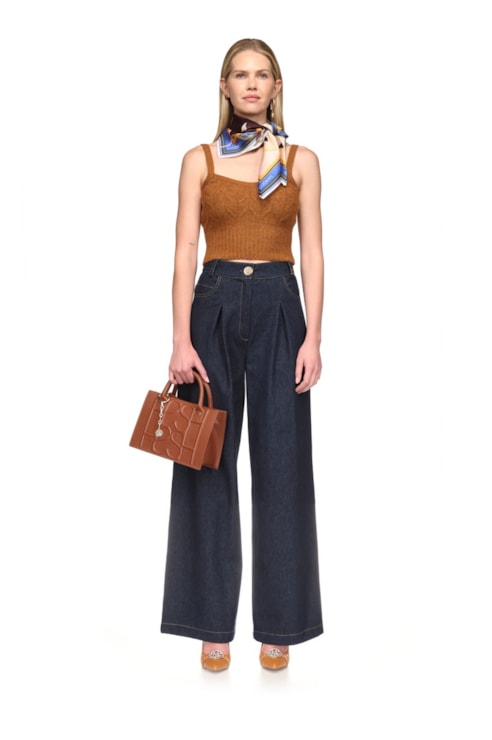 Wide leg rise jeans