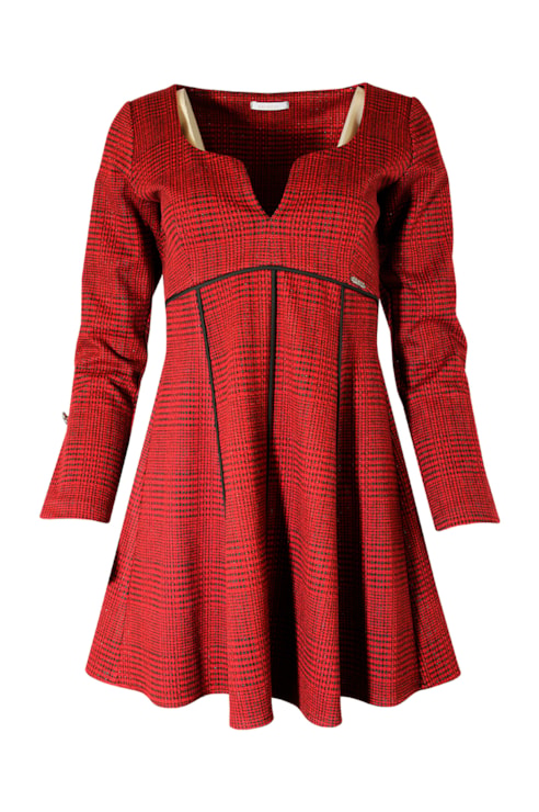 A-line plaid dress