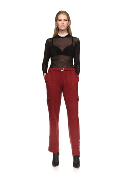 Plaid cargo pants