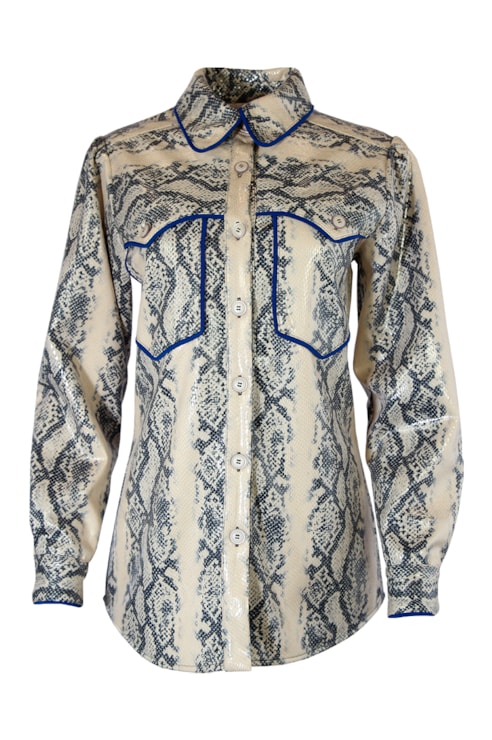 Oversized animal print shirt