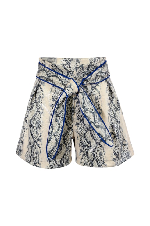 Paperbag animal print shorts