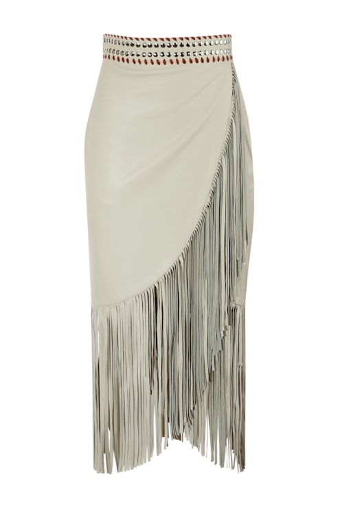 Midi Leather Skirt