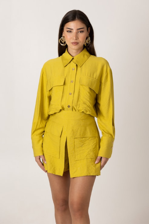 Shorts with patch pockets