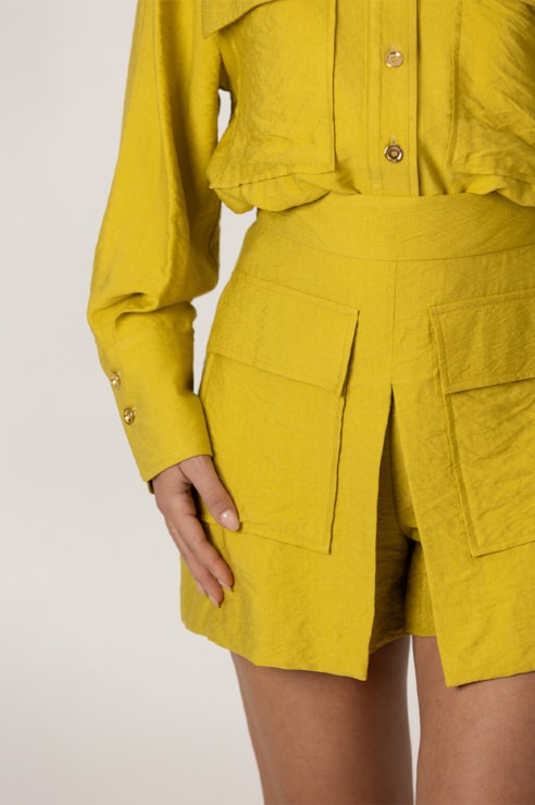 Shorts with patch pockets