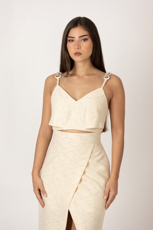 Crossed Midi Skirt