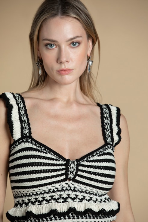 Crochet knit top
