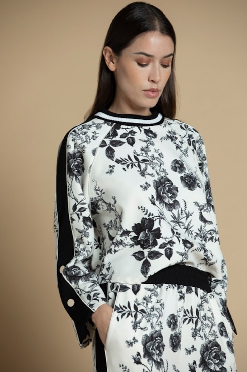 Floral Printed Sweatshirt