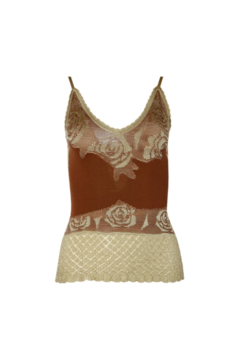 Textured floral knit top