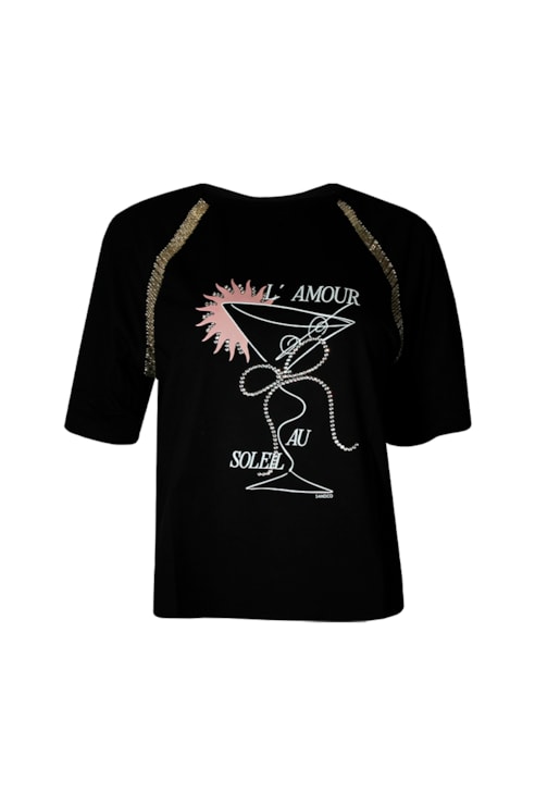 Print t-shirt with foil detail