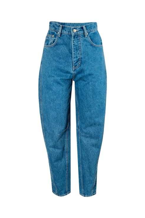 High-Waisted Mom Leg Jeans