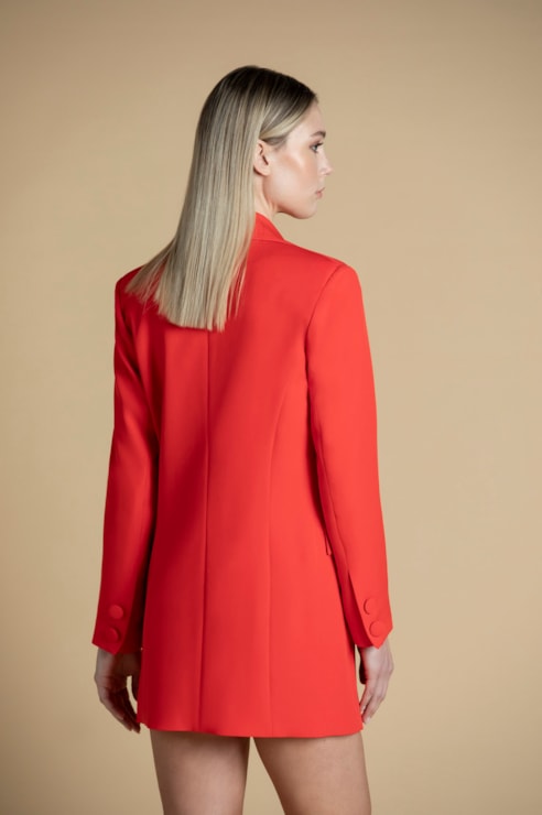 Double-Breasted Oversized Blazer with Structured Cut