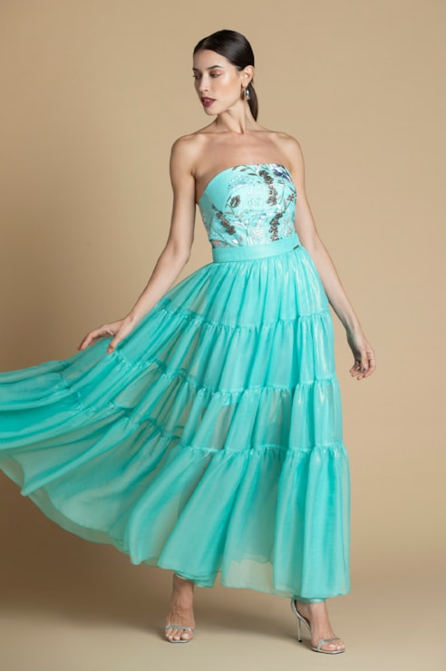PANELLED LONG SKIRT