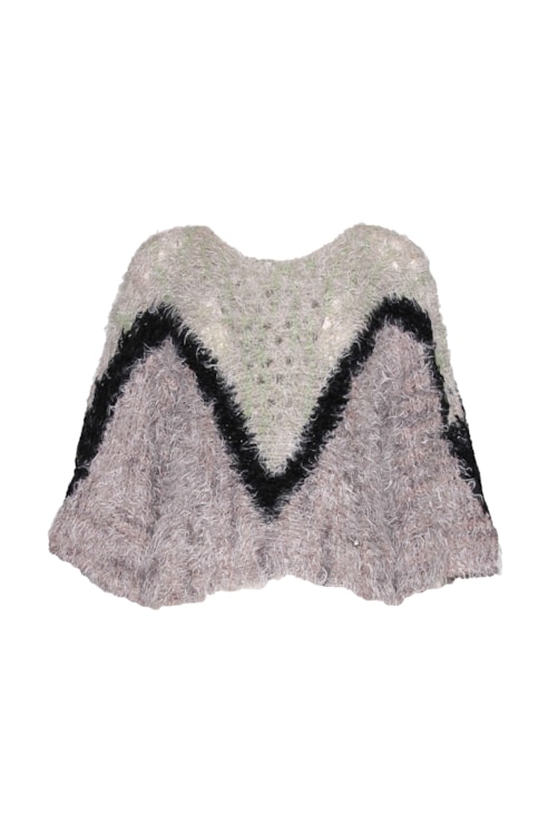 Camisola de malha efeito pelo