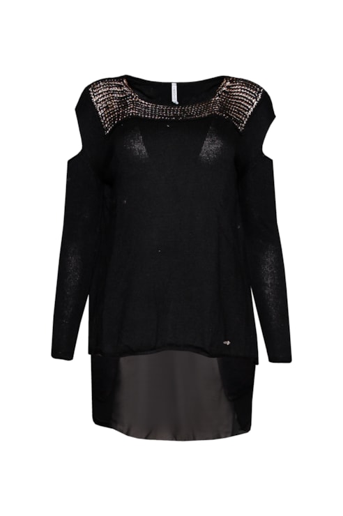 Camisola com abertura nas mangas